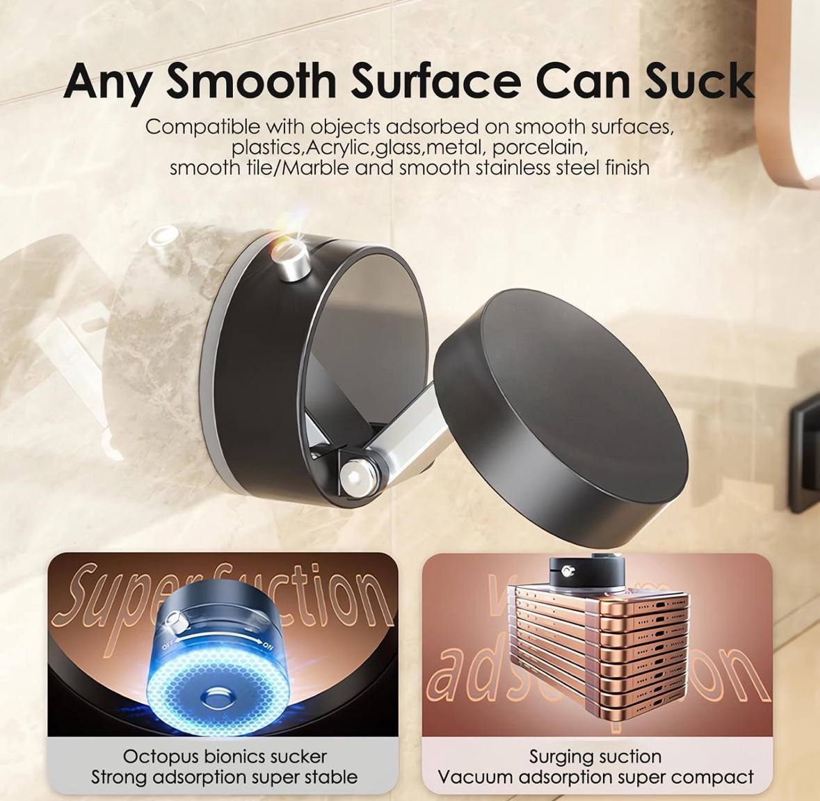 VACCUM MAGNETIC SUCTION PHONE HOLDER