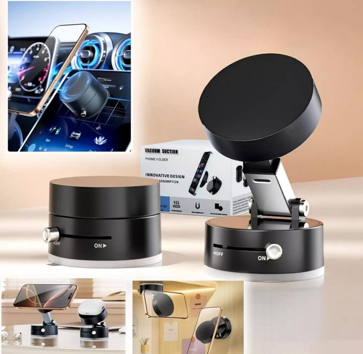 VACCUM MAGNETIC SUCTION PHONE HOLDER